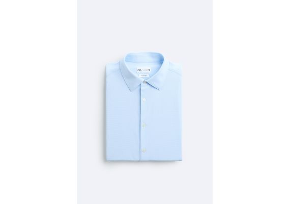 Zara Рубашка stretch shirt , Цвет: Синий, Размер: S (US S), изображение 9