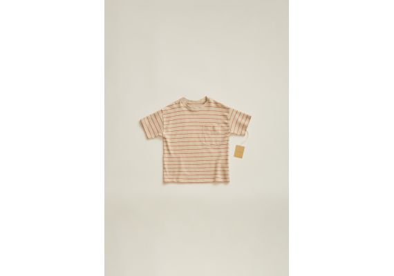 Zara Футболка timelesz- striped linen blend , Цвет: Оранжевый, Размер: 2 лет (92 см)