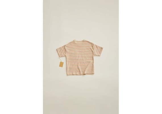 Zara Футболка timelesz- striped linen blend , Цвет: Оранжевый, Размер: 2 лет (92 см), изображение 2