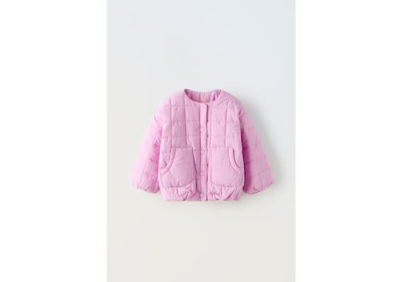 Zara Водоотталкивающая стеганая куртка , Цвет: Розовый, Размер: 1½ лет (86 см)