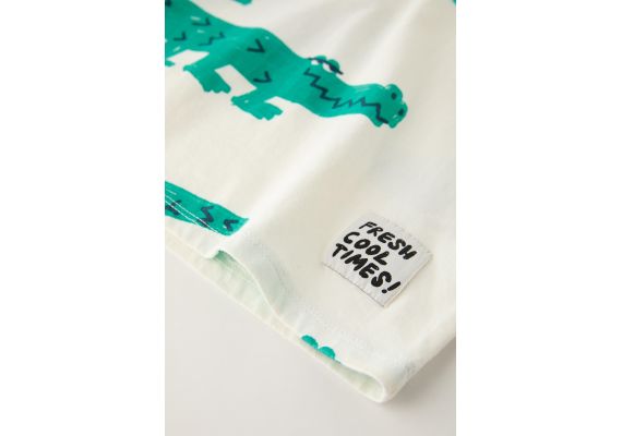 Zara Футболка crocodile t-shirt , Цвет: Белый, Размер: 1½ лет (86 см), изображение 3