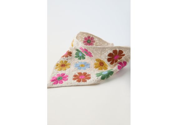 Zara   floral crochet knit bandana , изображение 2