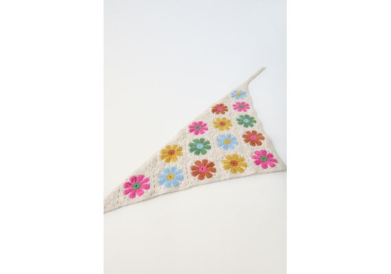 Zara   floral crochet knit bandana , изображение 4