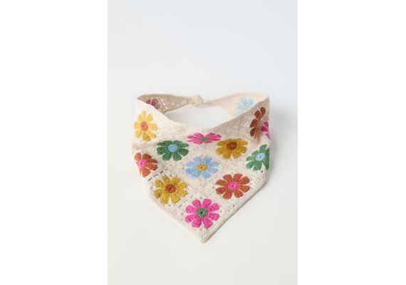 Zara   floral crochet knit bandana , изображение 5