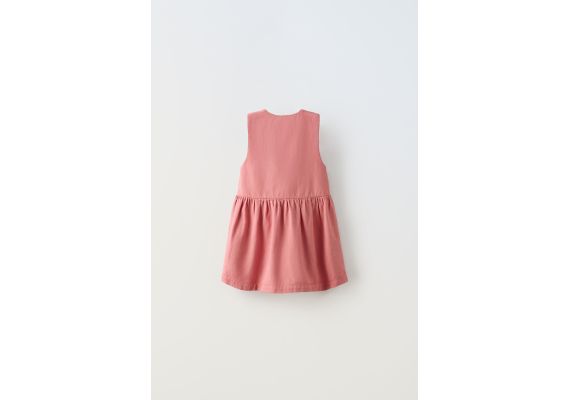 Zara Платье с разрезом и застежками , Цвет: Розовый, Размер: 1½ лет (86 см), изображение 2