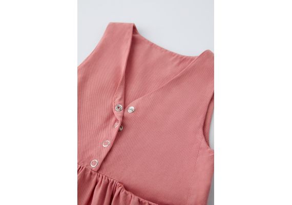 Zara Платье с разрезом и застежками , Цвет: Розовый, Размер: 1½ лет (86 см), изображение 3