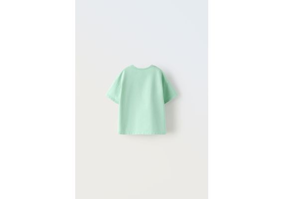 Zara Футболка с принтом hen print t-shirt , Цвет: Зеленый, Размер: 2 лет (92 см), изображение 2