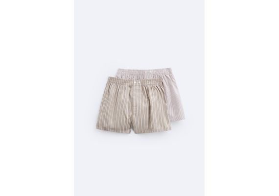 Zara   pack of 2 contrast poplin boxers , Цвет: С принтом, Размер: M