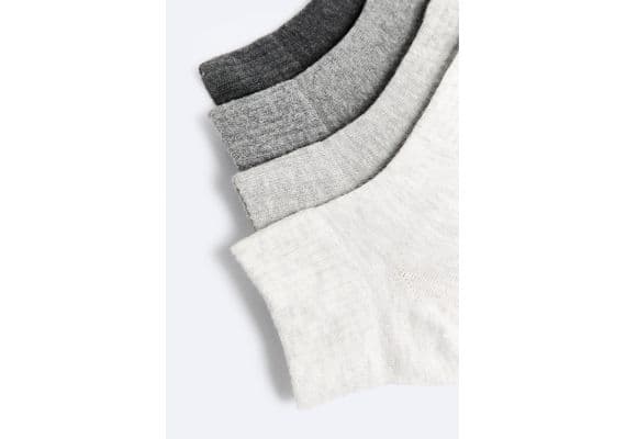 Zara  pack of 4 ankle socks , Цвет: С принтом, Размер: L(43-46) (US L(10-13)), изображение 2