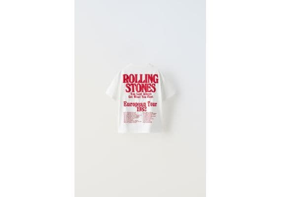 Zara Футболка the rolling stones® , Цвет: Белый, Размер: 1½ лет (86 см), изображение 2