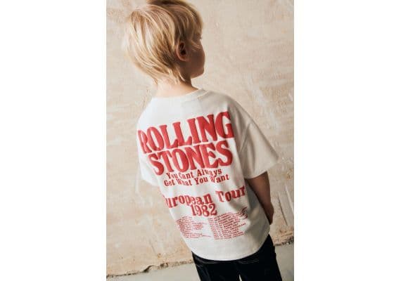 Zara Футболка the rolling stones® , Цвет: Белый, Размер: 1½ лет (86 см), изображение 4