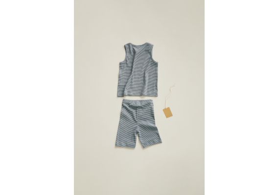 Zara Timelesz - полосатый ребристый комплект , Цвет: Синий, Размер: 1½ лет (86 см), изображение 3