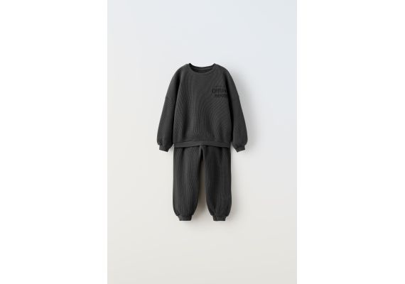 Zara Вафельная комплектация с лозунгом , Цвет: Пурпурный, Размер: 3-4 лет (104 см)