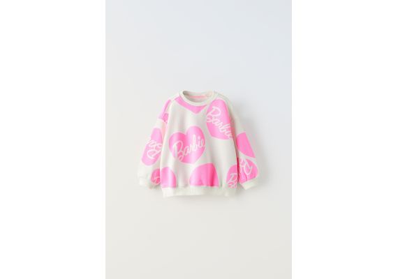 Zara Свитшот с отделкой от barbie™ mattel heart , Цвет: Бежевый, Размер: 1½ лет (86 см)