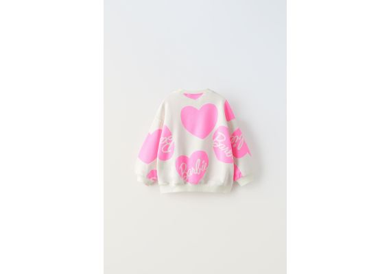 Zara Свитшот с отделкой от barbie™ mattel heart , Цвет: Бежевый, Размер: 1½ лет (86 см), изображение 2