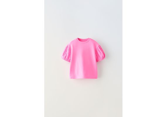 Zara Вышитая футболка с объемными рукавами , Цвет: multicolor, Размер: 5 лет (110 см)