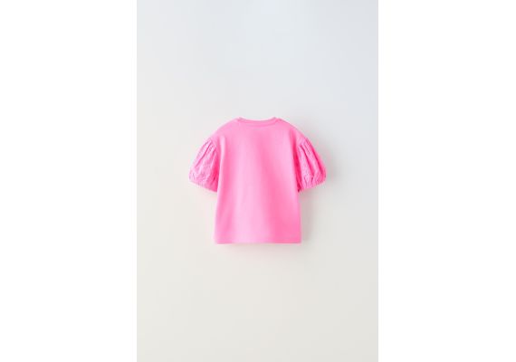 Zara Вышитая футболка с объемными рукавами , Цвет: multicolor, Размер: 3 лет (98 см), изображение 2