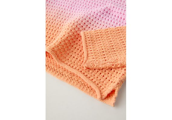 Zara   open-knit dip-dye sweater , Цвет: Розовый, Размер: 1½ лет (86 см), изображение 5