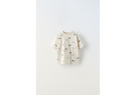 Zara Распечатанная футболка , Цвет: Белый, Размер: 3 лет (98 см)