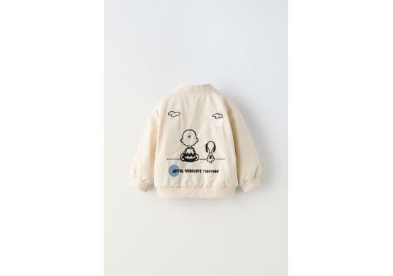 Zara Куртка-бомбер snoopy peanuts™ , Цвет: Бежевый, Размер: 1½ лет (86 см), изображение 2