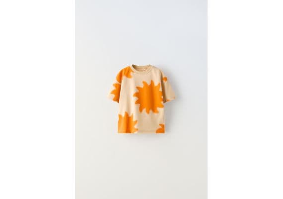 Zara Футболка sun t-shirt , Цвет: Оранжевый, Размер: 1½ лет (86 см)