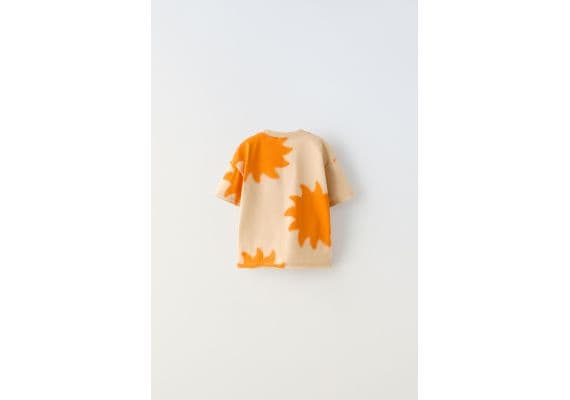 Zara Футболка sun t-shirt , Цвет: Оранжевый, Размер: 1½ лет (86 см), изображение 2