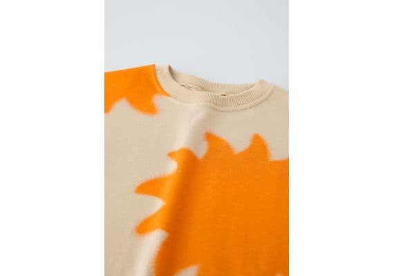 Zara Футболка sun t-shirt , Цвет: Оранжевый, Размер: 1½ лет (86 см), изображение 3