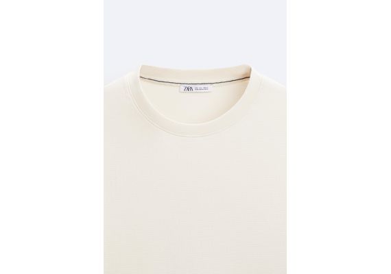 Zara Фактурная футболка , Цвет: Белый, Размер: XL (US XL), изображение 3