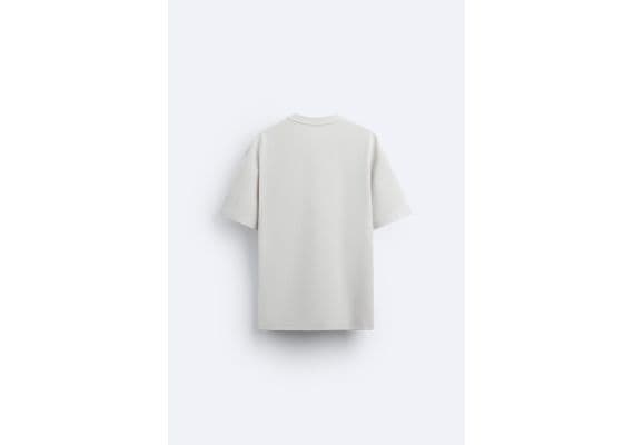 Zara Oversize boxy-fit футболка , Цвет: Серый, Размер: S (US S), изображение 8