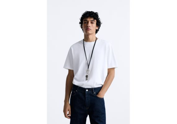 Zara  regular fit soft t-shirt , Цвет: Белый, Размер: M (US M), изображение 2