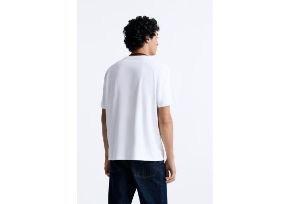 Zara  regular fit soft t-shirt , Цвет: Белый, Размер: M (US M), изображение 3