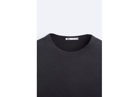 Zara Футболка с эффектом сатина , Цвет: Черный, Размер: S (US S), изображение 9