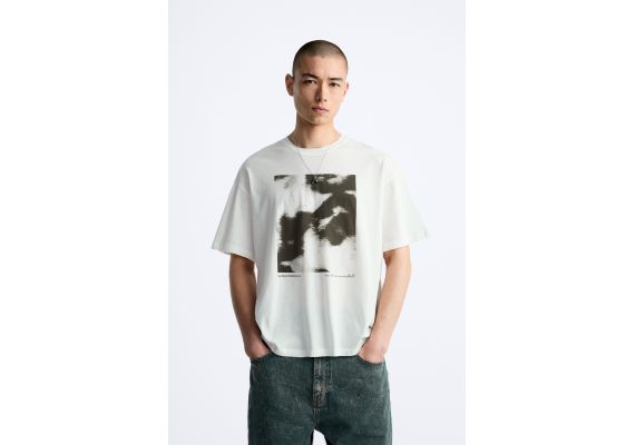 Zara Футболка с фотопечатью , Цвет: Белый, Размер: M (US M), изображение 2