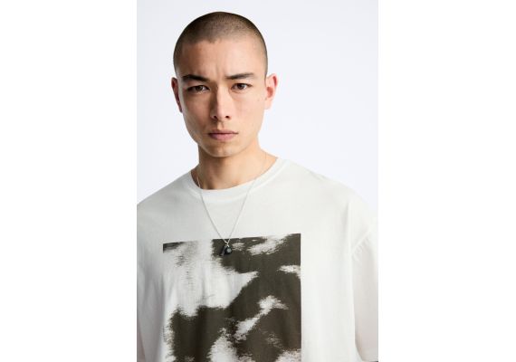 Zara Футболка с фотопечатью , Цвет: Белый, Размер: M (US M), изображение 5