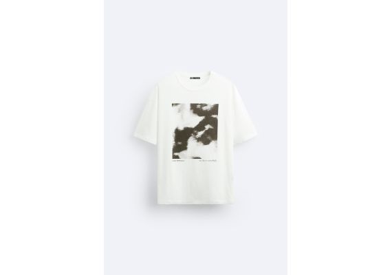Zara Футболка с фотопечатью , Цвет: Белый, Размер: M (US M), изображение 6