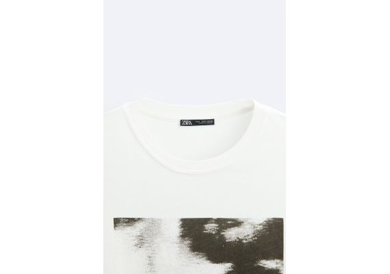 Zara Футболка с фотопечатью , Цвет: Белый, Размер: M (US M), изображение 8