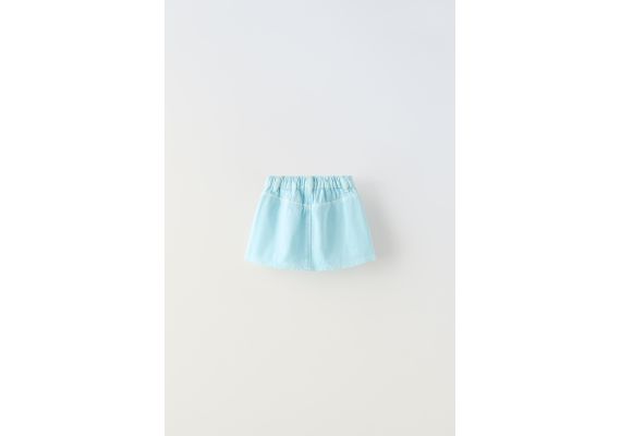 Zara Юбка из твила с складками , Цвет: Синий, Размер: 2 лет (92 см), изображение 2