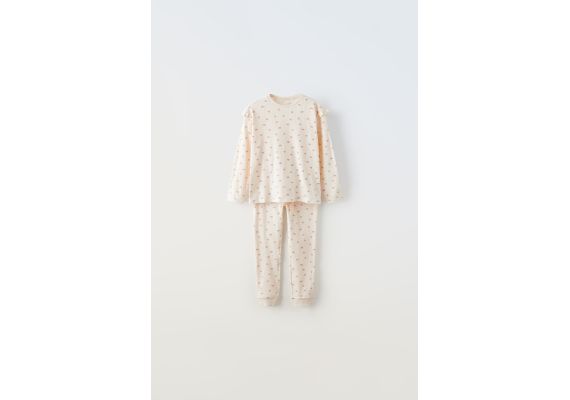 Zara , пожалуйста,  1-6 лет / пижама с цветочным рибами , Цвет: Розовый, Размер: 2-3 лет (98 см), изображение 3