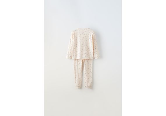 Zara , пожалуйста,  1-6 лет / пижама с цветочным рибами , Цвет: Розовый, Размер: 3-4 лет (104 см), изображение 4