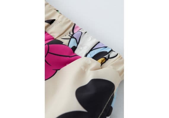 Zara Шорты бермуды minnie mouse © disney из водоотталкивающей ткани, Цвет: Бежевый, Размер: 1½ лет (86 см), изображение 4