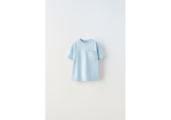 Zara Простая футболка с карманом , Цвет: Синий, Размер: 3 лет (98 см)