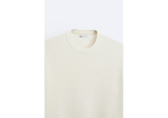 Zara Топ с отделкой purl knit , Цвет: Белый, Размер: XL (US XL), изображение 8