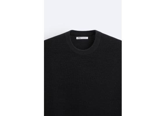 Zara Трикотажный топ с purl knit top , Цвет: Черный, Размер: S (US S), изображение 9