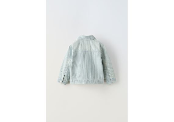 Zara Джинсовая куртка в полоску , Цвет: multicolor, Размер: 2 лет (92 см), изображение 2