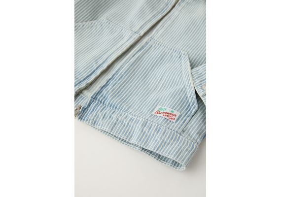 Zara Джинсовая куртка в полоску , Цвет: multicolor, Размер: 2 лет (92 см), изображение 3