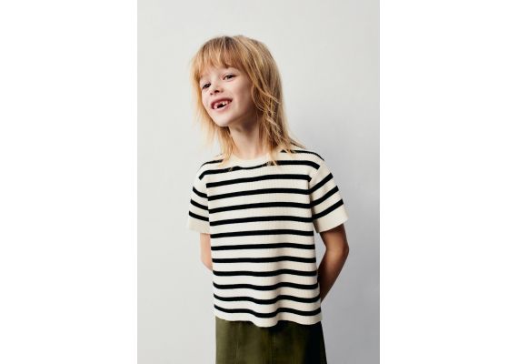 Zara Трикотажная полосатая майка , Цвет: multicolor, Размер: 6 лет (116 см)