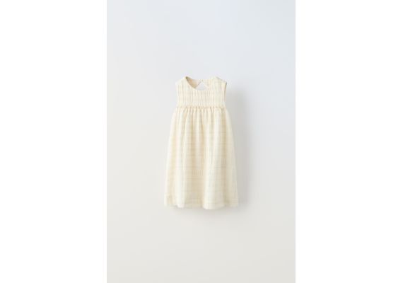 Zara Текстурное платье , Цвет: Белый, Размер: 1½ лет (86 см), изображение 3