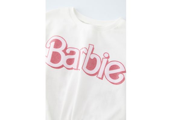 Zara Футболка barbie™ mattel с блестящим принтом , Цвет: Белый, Размер: 2 лет (92 см), изображение 3