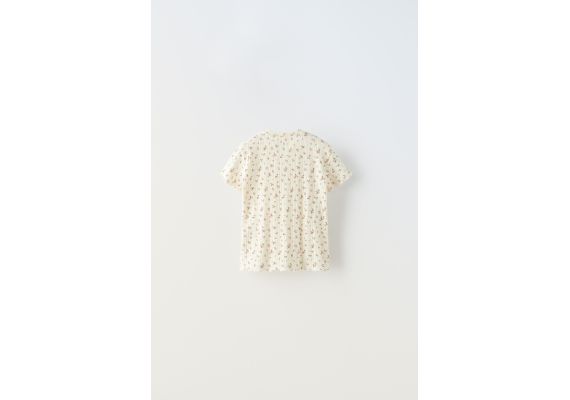 Zara Флорал флорль ft-shirt , Цвет: Бежевый, Размер: 1½ лет (86 см), изображение 2