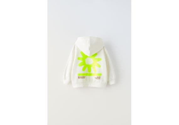 Zara Толстовка neon sun hoodie , Цвет: Белый, Размер: 1½ лет (86 см), изображение 2